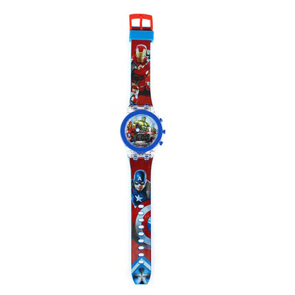 Flash Light Spiderman Kids Watches For Boys Cartoon Hello Kitty Mickey