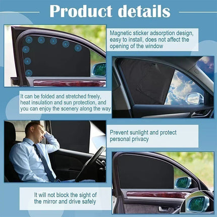 Magnetic Car Window Sunshade Cover Summer UV Protection Car Side Front