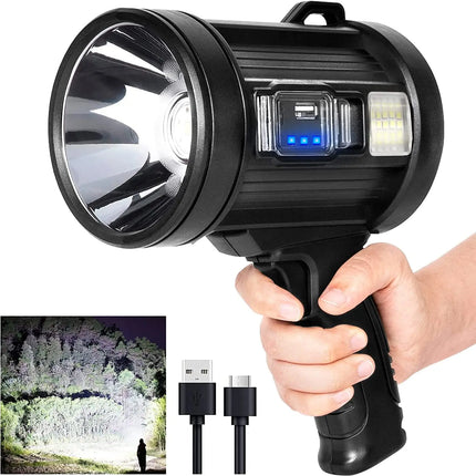 Rechargeable Spotlight, 1000,000 Lumens Handheld Hunting Flashlight
