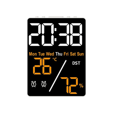 Multifunctional Large Screen Digital Alarm Clock Humidity Display