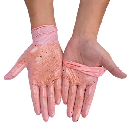 50PCS Pink Nitrile Gloves Disposable Powder Free Household Cleaning