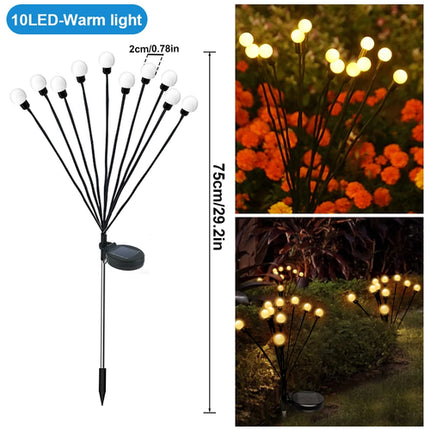 Firefly Garden Solar Lights 8LED 10LED 40LED Outdoor Waterproof RGB