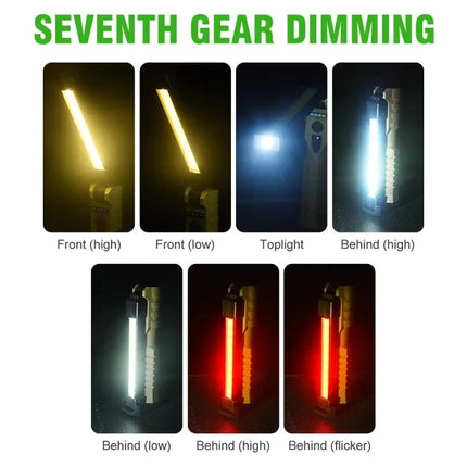 Portable Fold LED Flashlight Strong Magnet COB Working Light Type C