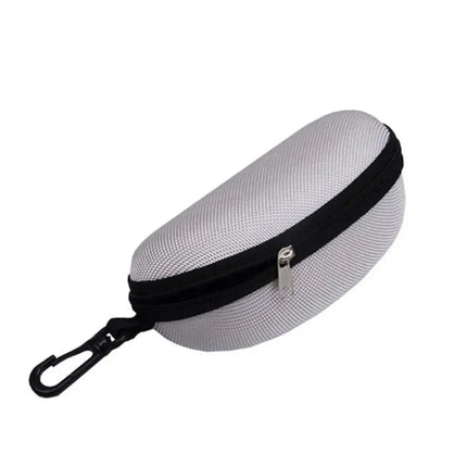 1pc Portable Sunglasses Case Protector Oxford Cloth Hard EVA Zippered