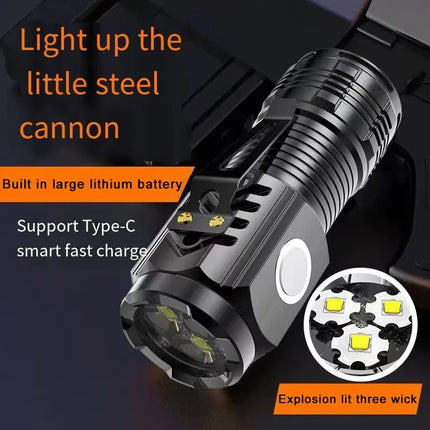 3LED Super Bright Flashlight Portable Mini Burst Flash Torch