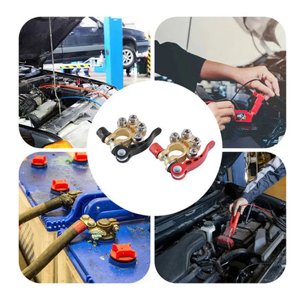 Auto Car Quick Release Battery Terminals - 12V 24V Aluminium Alloy Top