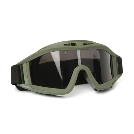 JSJM Airsoft Tactical Goggles 3 Lens Windproof Dustproof Shooting