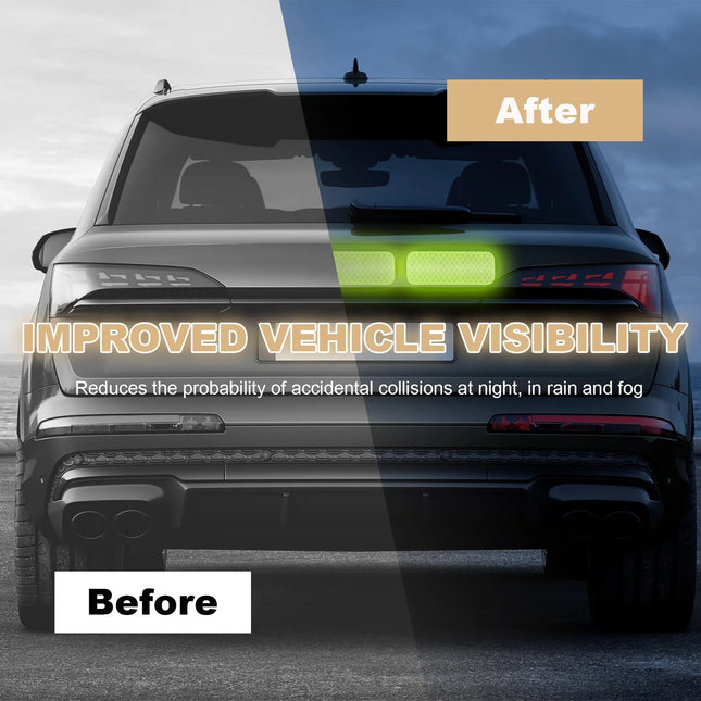 10PCS 3*8CM Car Reflector Safety Strip Stickers Auto Bumper bodywork