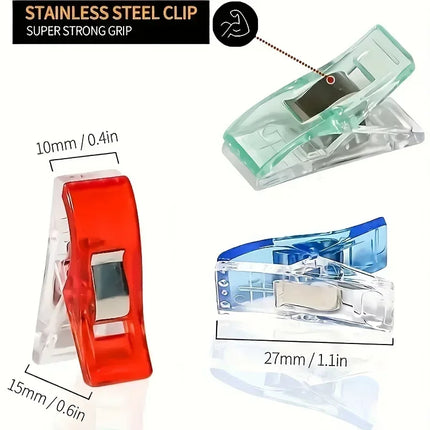 10-100PCS Sewing Clips Colorful Multipurpose Plastic Craft Crocheting