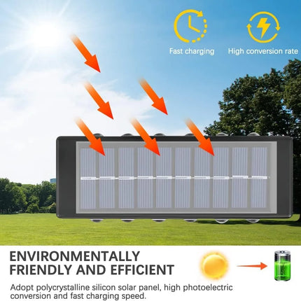 1pc 2/4/6/8/10/12LEDs Solar LED Wall Lights, Outdoor Wall Lamp For