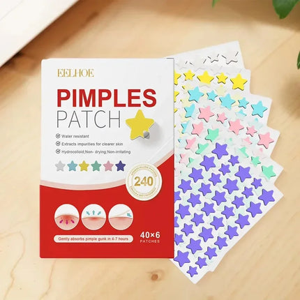 240pcs New Pimple Patch Acne Patches Heart/Star/Flower/Round Shape