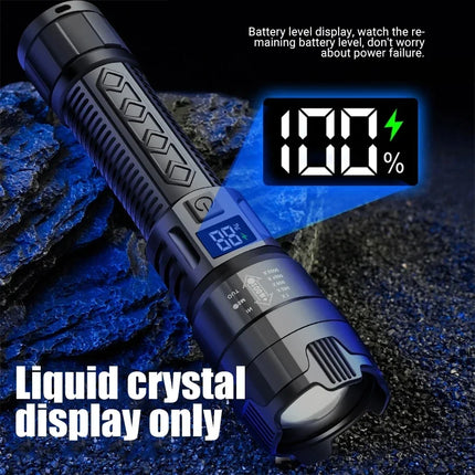 High Power 2000LM LED Flashlight Built-in Battery USB Rechargeable