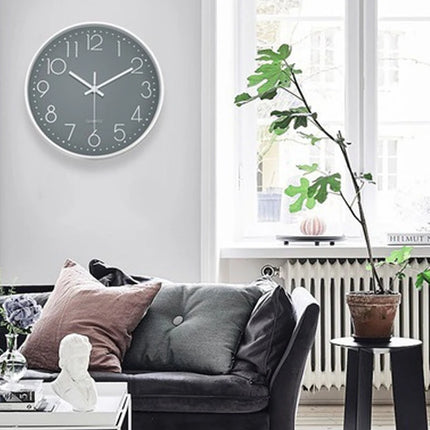 8 Inch Quartz Wall Clock Simple Mute Clock Hole-free Cubic Digital