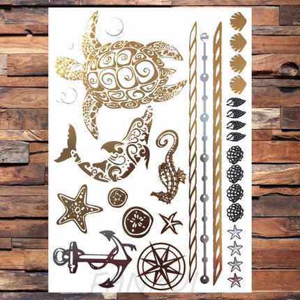 Realistic Elephant Moon Temporary Tattoos For Women Adult Fake