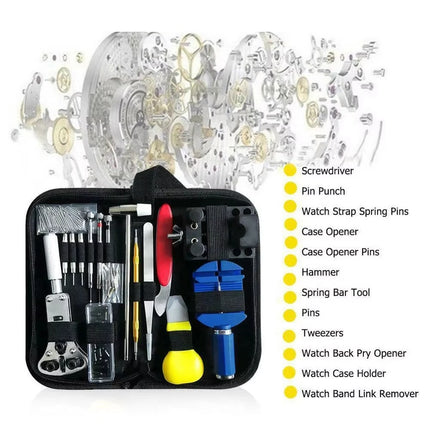 147Pcs/Set Watch Repair Tools kit Set with opener remover tweezers