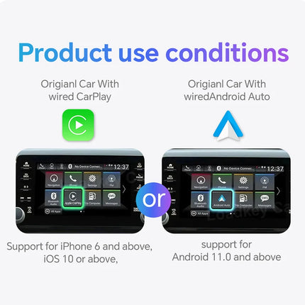 NEW Mini 2in1 Wireless Carplay Adapter And Android Auto Wireless