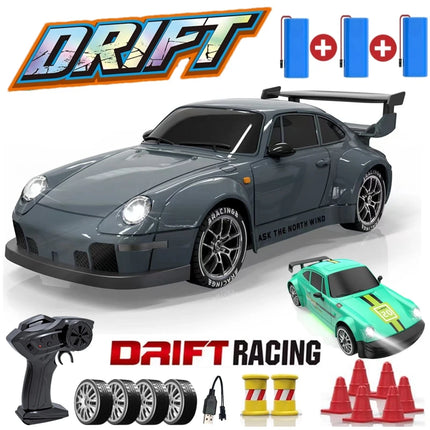 4WD RC Drift Car With LED Light 2.4G Radio 20KM/h High Speed Remote