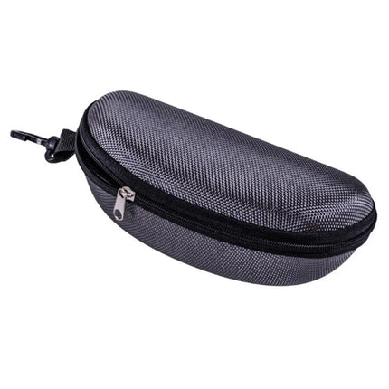 1pc Portable Sunglasses Case Protector Oxford Cloth Hard EVA Zippered