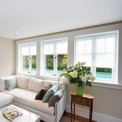 Simple Pleated Window Shades Self-Adhesive Non-Woven Semi-Shading