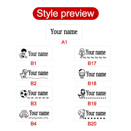 Personalized Children Name Stamp - Engraved Waterproof Seal for