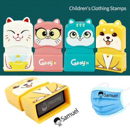 Customized Name Stamp Paints Personal Student Child Baby Engraved