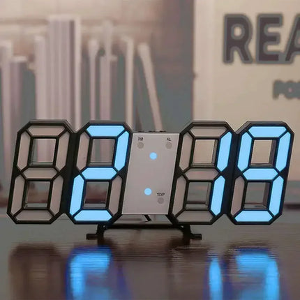 3D LED Digital Clock Wall Decoration Glow Night Mode Decoration for