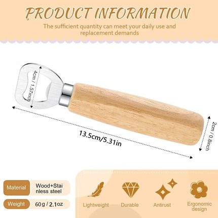 Personalized Bottle Opener Wedding Favour Gift for Him Engraved Wooden