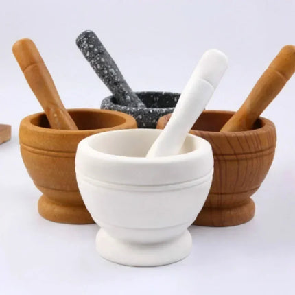 Kitchen Small Cooking Tools Resin Mortar Pestle Set Garlic Herb Spice