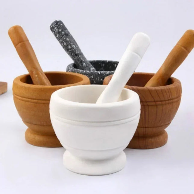 Kitchen Small Cooking Tools Resin Mortar Pestle Set Garlic Herb Spice