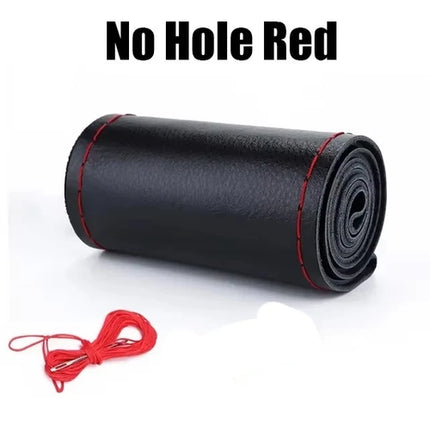 Artificial Leather Steering Wheel Cover Anti-Slip Braiding Cover For