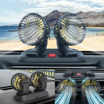 5V 12V 24V Car Fan Cooling Car Fan Dual Head Usb Car Fan 2 Speeds