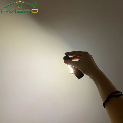 Zoom Mini USB Rechargeable Led Flashlight Portable Built Battery XP-G