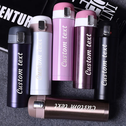 Personalized Laser Engraved Name Insulated Bottle with Lock Lid