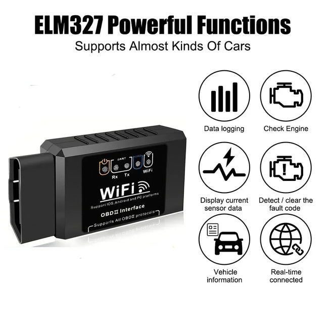 Popular ELM327 WiFi OBD2 Code Reader Scanner V1.5 Car Diagnostic Tools