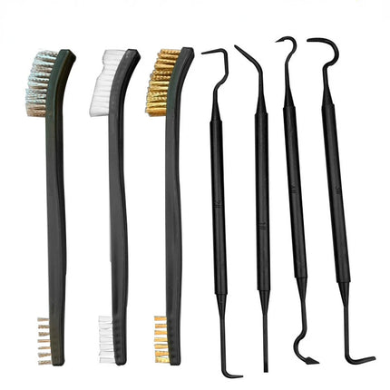 ALLSOME Double-end Steel Wire Brush & Nylon Pick Set Universal Hunting