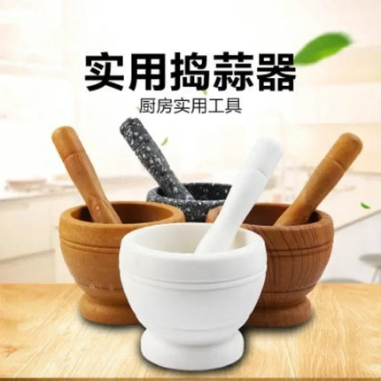 Kitchen Small Cooking Tools Resin Mortar Pestle Set Garlic Herb Spice