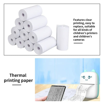 10Rolls 57x25 MM Thermal Paper White Children Camera Instant Print