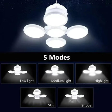 Solar/USB Rechargeable LED Bulb Light Outdoor Folding Light Portable