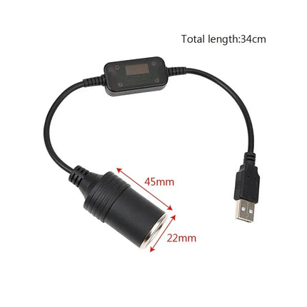 Auto Interior Accessories Plug Connector Adapter USB 5V To 12V