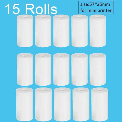 57*25mm Thermal Paper 30 Rolls White Children Camera Instant Print