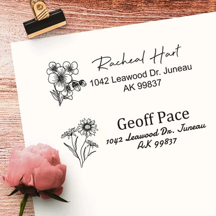 Custom Laser Address Stamp Set - Personalized Wedding & Office Gifts,