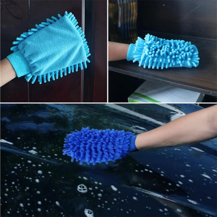 1/3/5pcs Microfiber Car Wash Gloves Auto Gloves Ultra Absorbent Wash