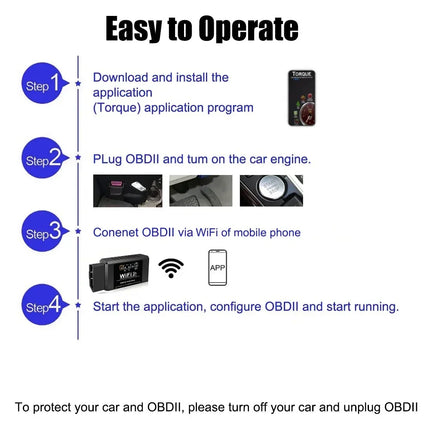 Popular ELM327 WiFi OBD2 Code Reader Scanner V1.5 Car Diagnostic Tools