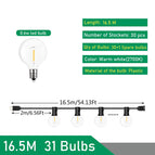 EU plug 220V / 16.5M 30 Bulb