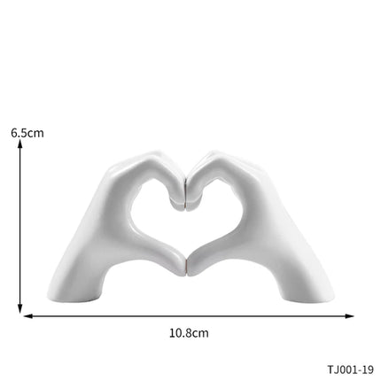 Resin Love Gesture Sculpture Desktop Decoration Sculpture Doll Nordic