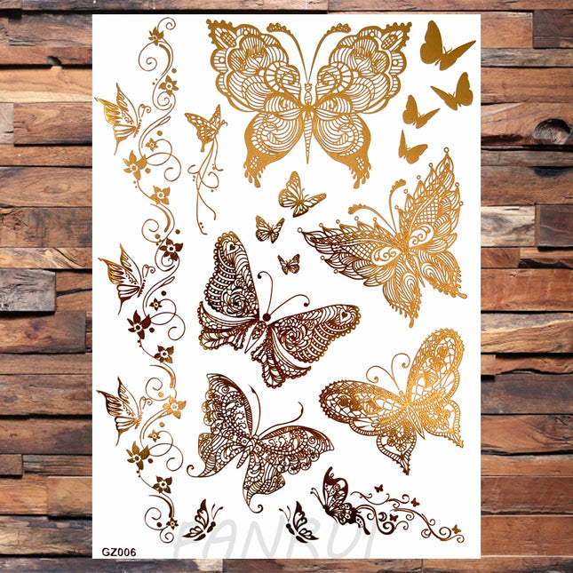 Realistic Elephant Moon Temporary Tattoos For Women Adult Fake