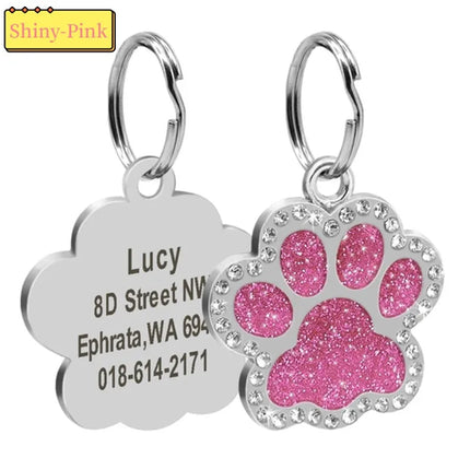 Personalized Dog Cat CustomTags Engraved Puppy Pet ID Name Collar  Tag