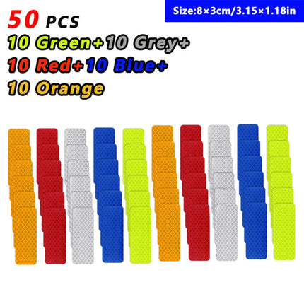 Car Wheel Hub Reflective Stripes Door Safety Opening Warning Sticker