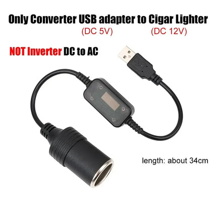 Auto Interior Accessories Plug Connector Adapter USB 5V To 12V