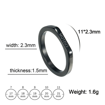 Engrave Name Finger Rings Personalized Custom Ring Gift For Woman Men